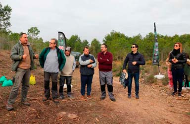 Decenas de voluntarios participan en una nueva jornada de clareo en La Vallesa
