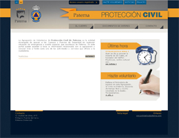 Página principal de la nueva web de Protección Civil de Paterna