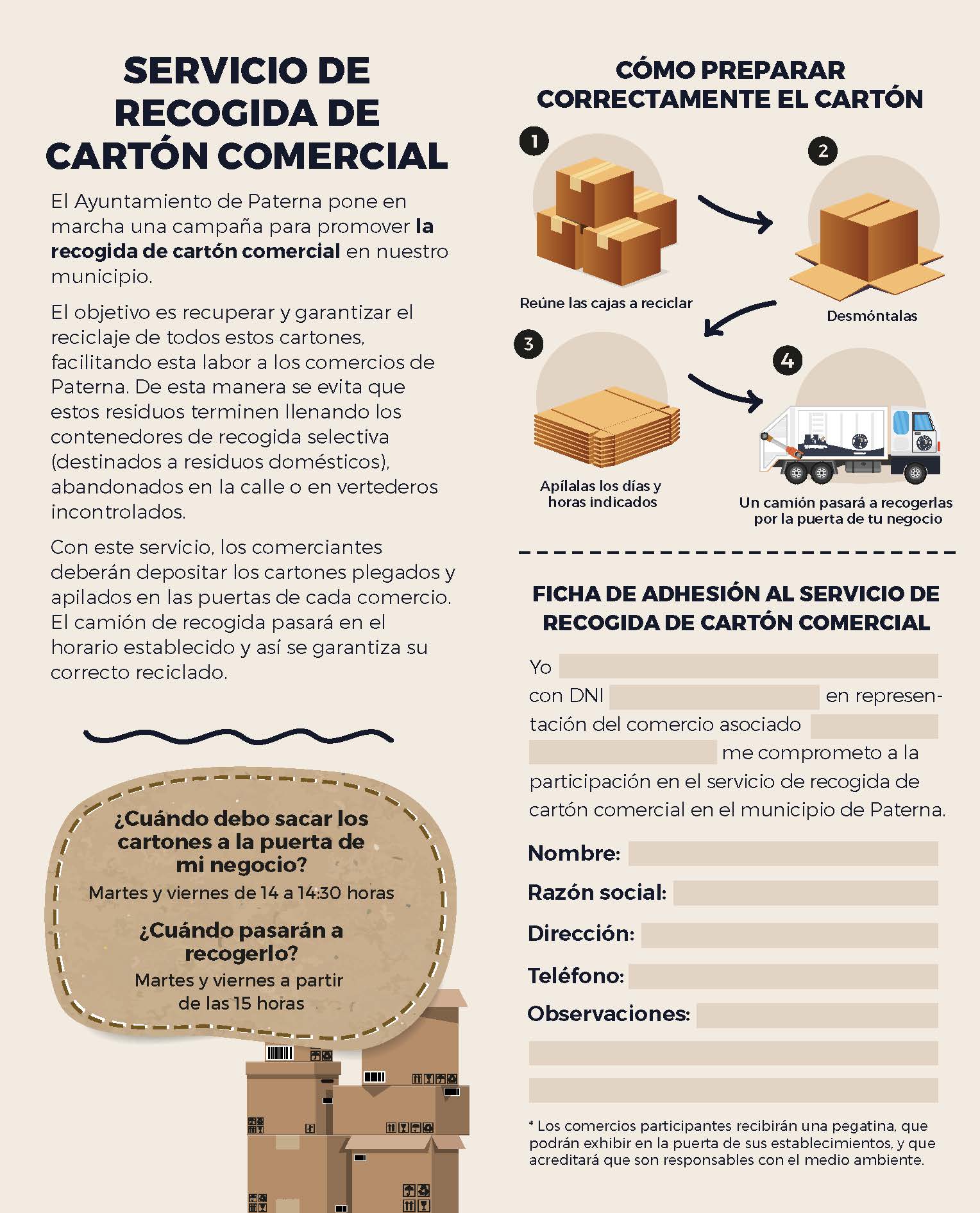 Recollida de cartó comercial