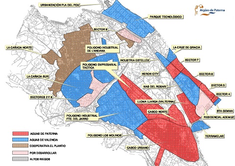 Plano de distribución por sectores y empresas