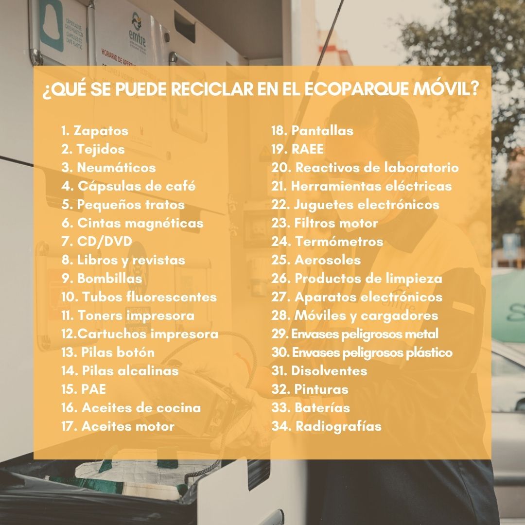 Què es pot reciclar en l'ecoparc mòbil?