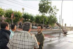 Sagredo realiza una revisión de desperfectos tras la tormenta