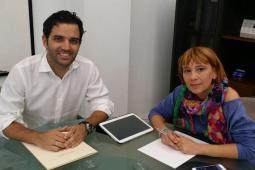 Juan Antonio Sagredo, durante la reunión con la presidenta de la Entidad Metropolitana para el Tratamiento de Residuos (EMTRE) y concejala delegada de la Gestión de Residuos Sólidos del Ayuntamiento de Valencia, Pilar Soriano
