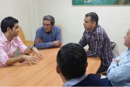 Reunión del alcalde con la cooperativa de la Coma