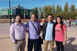El Alcalde de Paterna, Juan Antonio Sagredo, junto con el concejal José Manuel Mora visitando el Workout Spartan Escolar