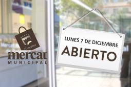 El Mercado Municipal de Paterna permanecerá abierto el próximo 7 de diciembre