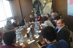 Imagen de la reunión en la Consellería de Vivienda