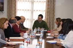 El Alcalde de Paterna, Juan Antonio Sagredo en la reunión con gerente del Departamento de Salud de Valencia Arnau de Vilanova-Liria, Juan Domene
