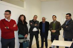 El Alcalde de Paterna, Juan Antonio Sagredo y el Alcalde de Almussafes, Antonio González junto al responsable de los viveros de Cámara Valencia, José Mª Moreno y el concejal de protección a las Personas, Empleo y Participación Ciudadana, Julio Fernández.