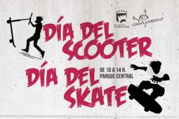 Cartel del día del skate y scooter