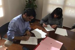 Firma del convenio con el Patronato Intermunicipal Francisco Esteve