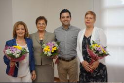 De izquierda a derecha, Isabel Montolio, Paulina Ocón, Juan Antonio Sagredo y Pilar Martínez