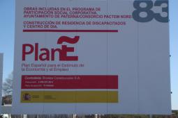 Cartel obras residencia