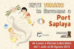 Cartel de la campaña de bus a la playa
