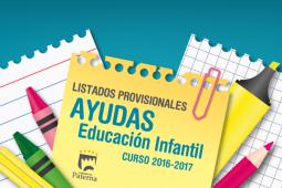 Listados provisionales becas educación infantil curso 2016-2017