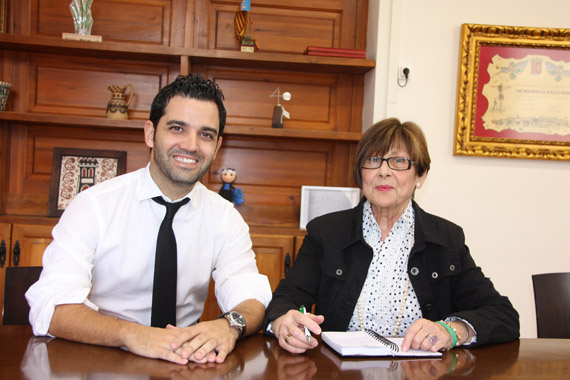 El alcalde junto a la Defensora del Vecino, Mª Antonio Moreno