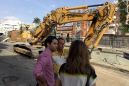 Visita a las obras de campamento
