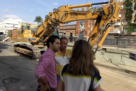 Visita a las obras del alcalde y la concejala