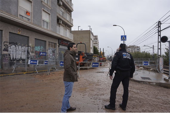 Sagredo visita las obras contra inundaciones Campamento
