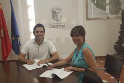 El Alcalde de Paterna, Juan Antonio Sagredo y la Presidenta de la Asociación Empresarial, Carmen Pi