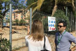 El alcalde y la concejala visitan las obras de remodelación del Parque del Santísimo Cristo de la Fe