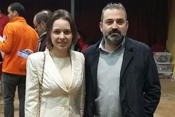 El concejal Mora y la Campeona del Mundo de ajedrez de 2015, Mariya Muzychuk