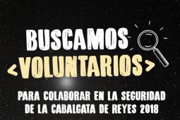 Cartel de se buscan voluntarios/as parala cabalgata de reyes 