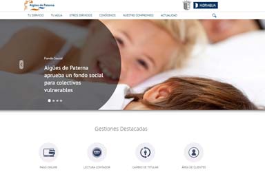 Aigües de Paterna lanza su nueva web para hacer fácil e intuitivo el acceso a las gestiones más demandadas por el cliente
