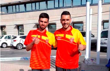 Leonel González i Javier Domenech, del Club de Petanca Socarrat de Paterna campions d'Espanya de segona categoria de dupletas