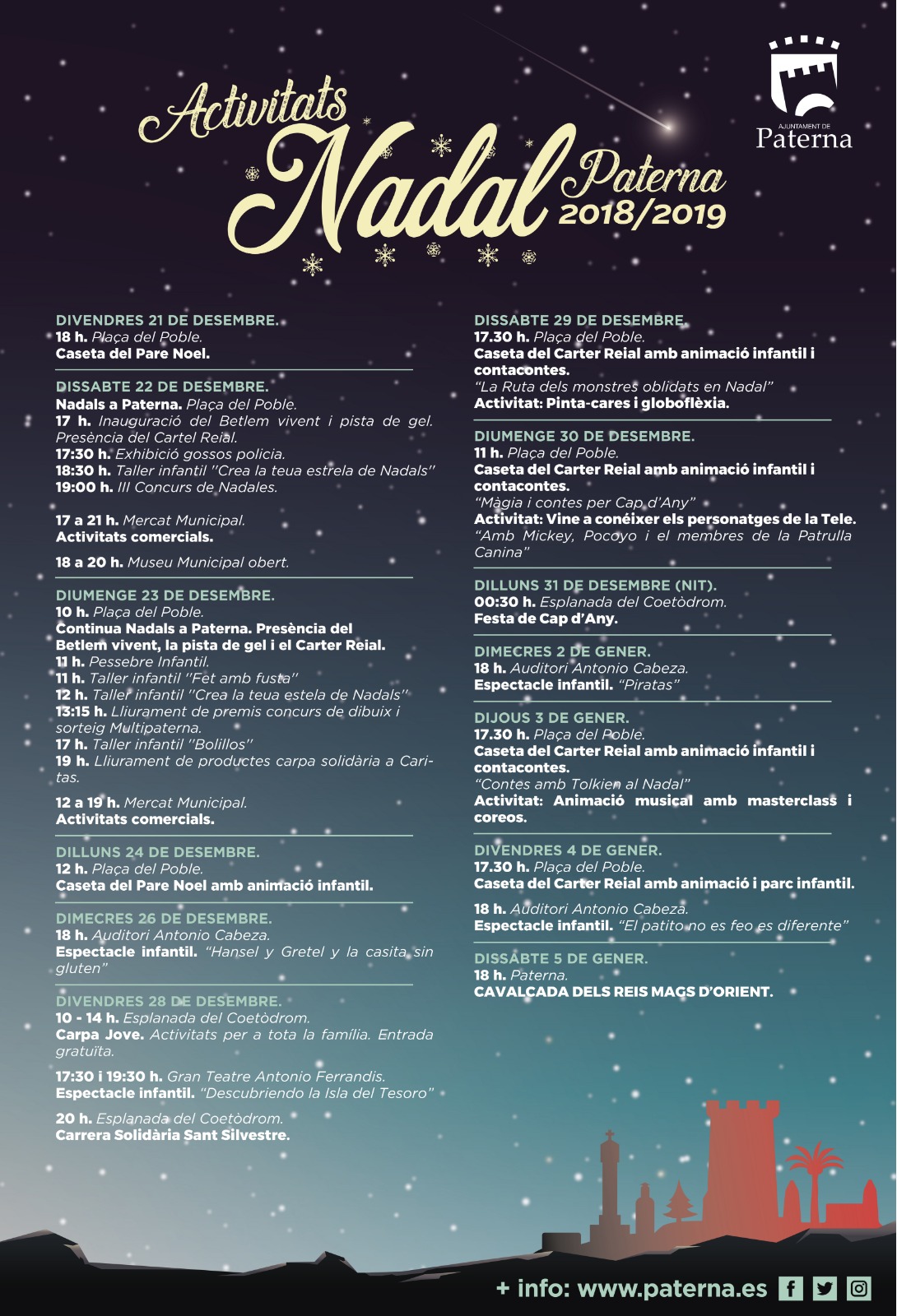 Programació Festes Nadals 2018