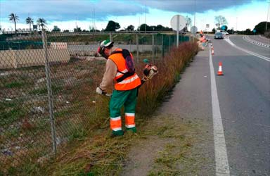 El Ayuntamiento lleva a cabo la limpieza de los márgenes de las carreteras y caminos municipales de Paterna
