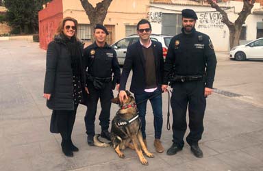 La Policía Local de Paterna amplia la seua Unitat Canina amb un quart gos policia