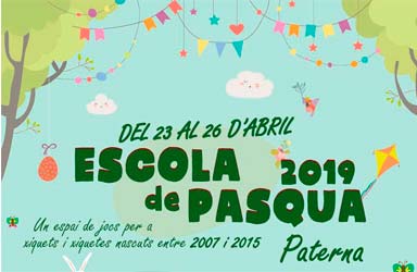 El Alcalde de Paterna anuncia que habrá Escuela de Pascua para escolares en Semana Santa