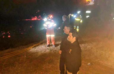 La cámara térmica y la rápida reacción de bomberos y Policía Local evita el incendio en La Vallesa