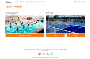 Los servicios deportivos municipales de Paterna habilitan las reservas online de instalaciones y actividades deportivas 