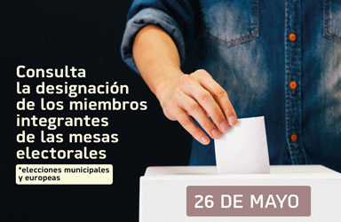 Sorteo para la designación de los miembros integrantes de las Mesas Electorales - 26 de Mayo de 2019