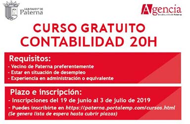 Paterna organiza un curso gratuito de contabilidad para desempleados