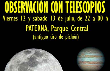 Paterna celebrará una jornada astronómica este fin de semana en el Parc Central
