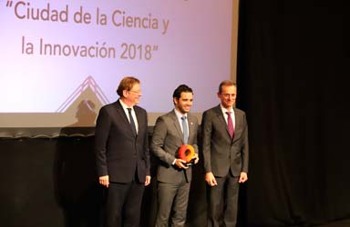 El Alcalde de Paterna recoge la distinción de Ciudad de la Ciencia y la Innovación 