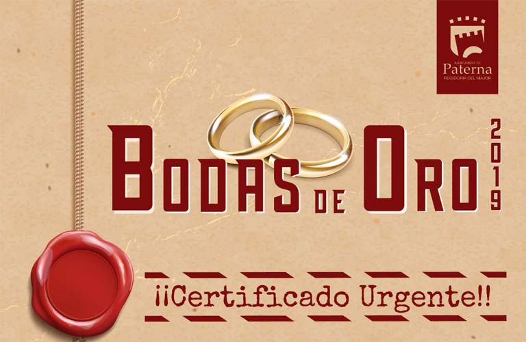 Abierto el plazo de inscripción para el homenaje de las Bodas de Oro