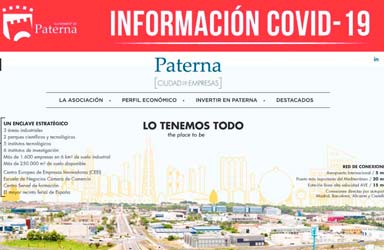 El Ayuntamiento convierte la web Paterna Ciudad de Empresas en portal de información empresarial y laboral del Covid-19