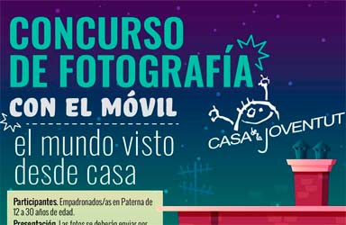 La Casa de la Juventud de Paterna organiza el concurso de fotografía “El mundo visto desde casa”