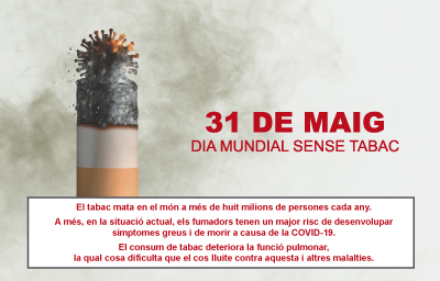 La UPCCA del Ayuntamiento de Paterna se suma a la Declaración de la OMS: consumo de tabaco y COVID-19