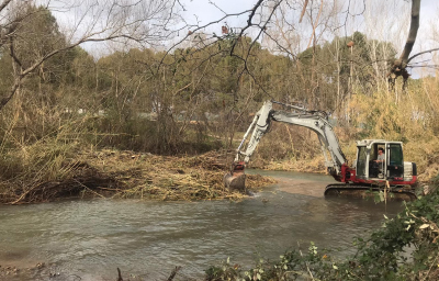 Se invertirán 376.000 euros más para limpiar de cañas la cuenca del río Túria