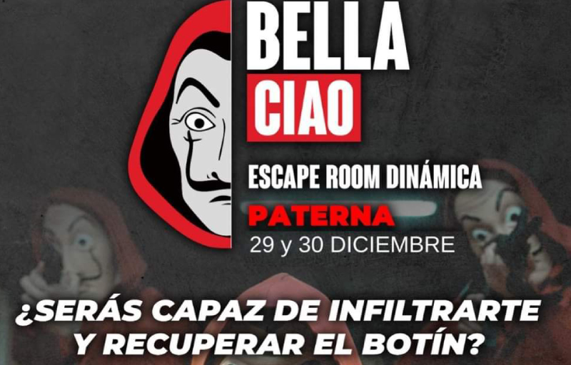 El Escape Room inspirado en la ‘Casa de Papel’ llega mañana a la Casa de la Juventud de Paterna