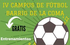 El Ayuntamiento de Paterna y el CF Casas Verdes organizan el IV Campus de Fútbol Barrio de La Coma