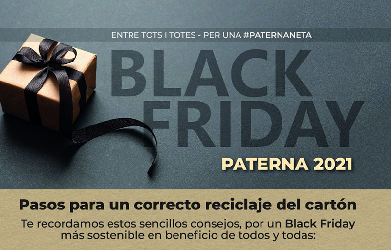 L'Ajuntament de Paterna llança una campanya de reciclatge de cartó amb motiu del Black Friday