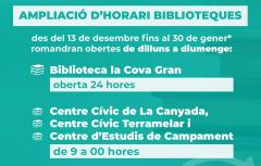Las Salas de Estudio de las bibliotecas de Paterna abren ininterrumpidamente para facilitar a los estudiantes la preparación de exámenes 