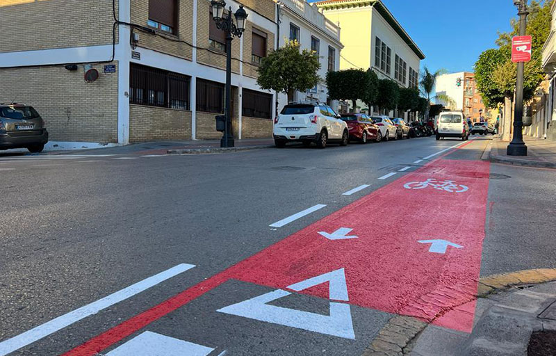 L'Ajuntament de Paterna crea un nou tram de carril bici i patinet de 970 metres 