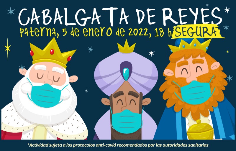 Paterna cambia el recorrido de su Cabalgata de Reyes, establece 3 puntos estáticos de reparto de caramelos y entregará mascarillas infantiles